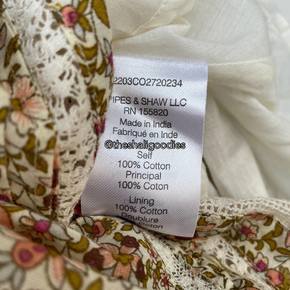 VERONICA  BEARD Addilyn Dress Floral Lace Trim Mini - Picture 10 of 10